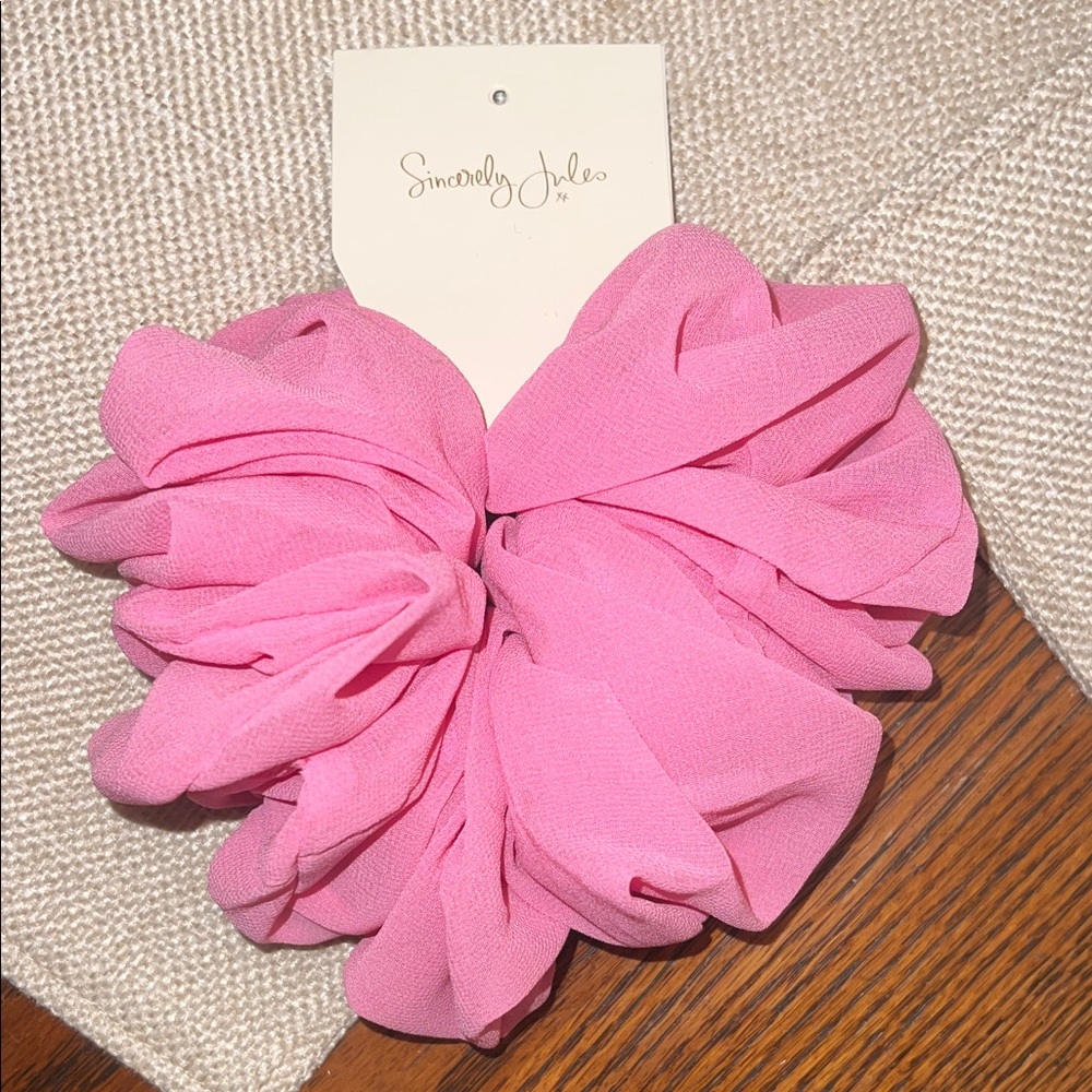 Sincerely Jules Pink Hair Scrunchie